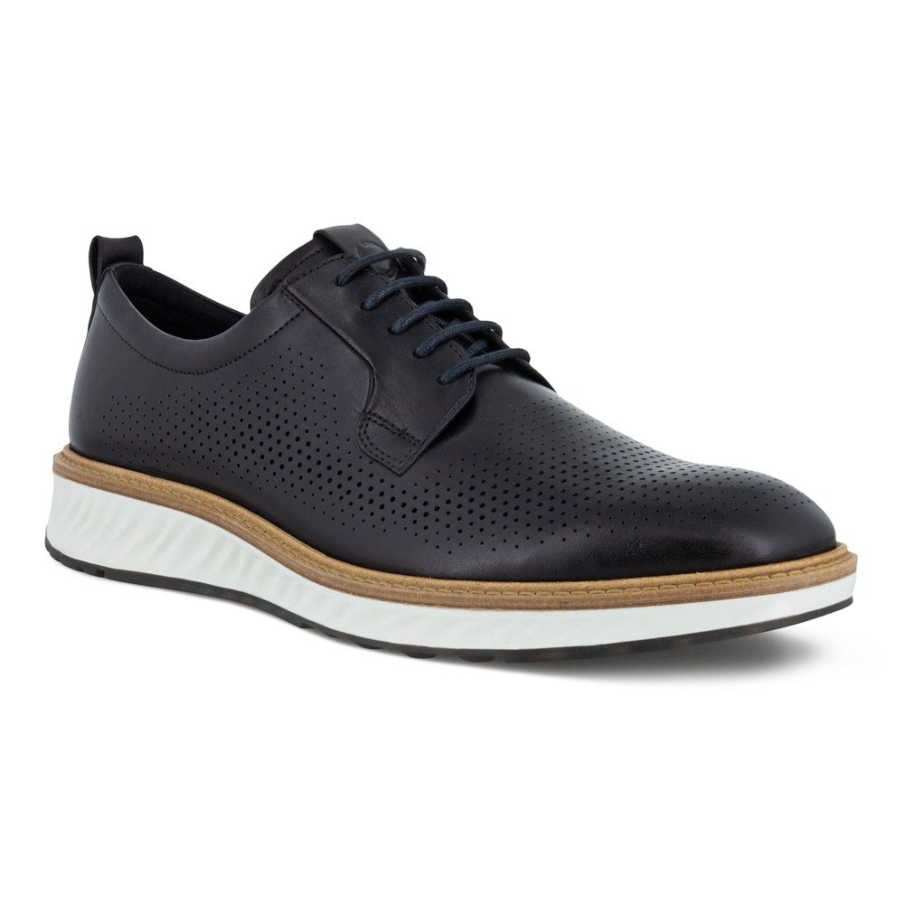 ECCO Mens Derby Shoe Black - St.1 Hybrid 5-Eyelet - BHV-680952